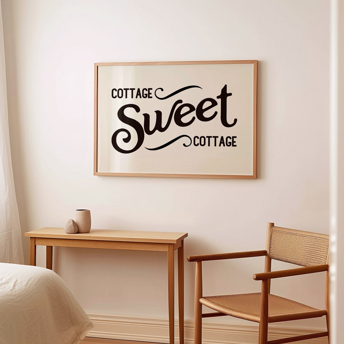 Cottage Sweet Cottage Retro Print Cabin Or Lake House Decor Wall Art Sign A92 - Image 3