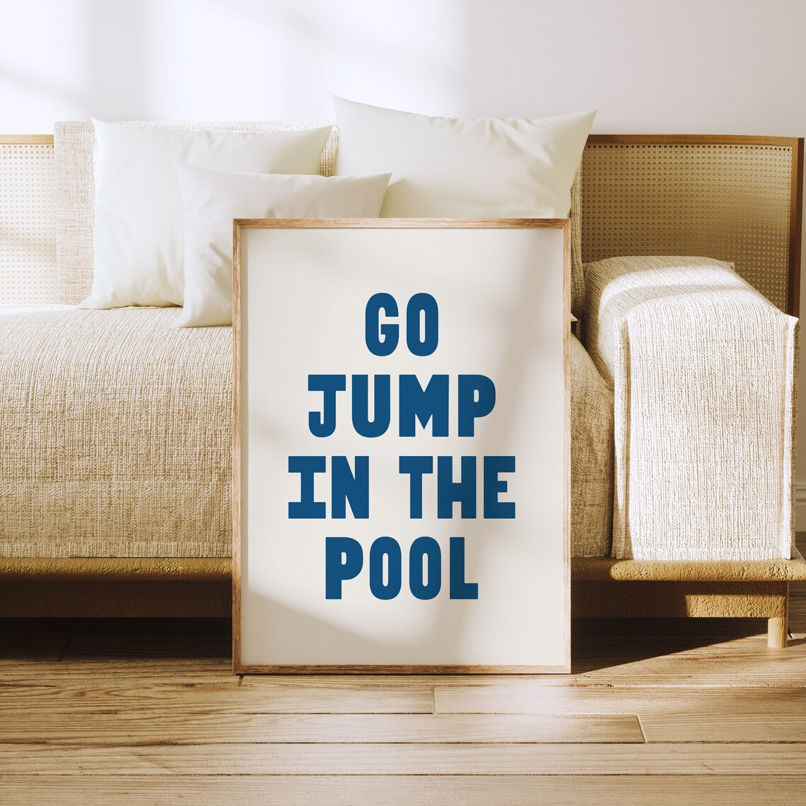 Go Jump In The Pool Poster, Summer Art Print - Image 3