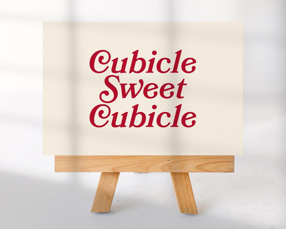 Cubicle Sweet Cubicle Retro Office Art Print - Image 2