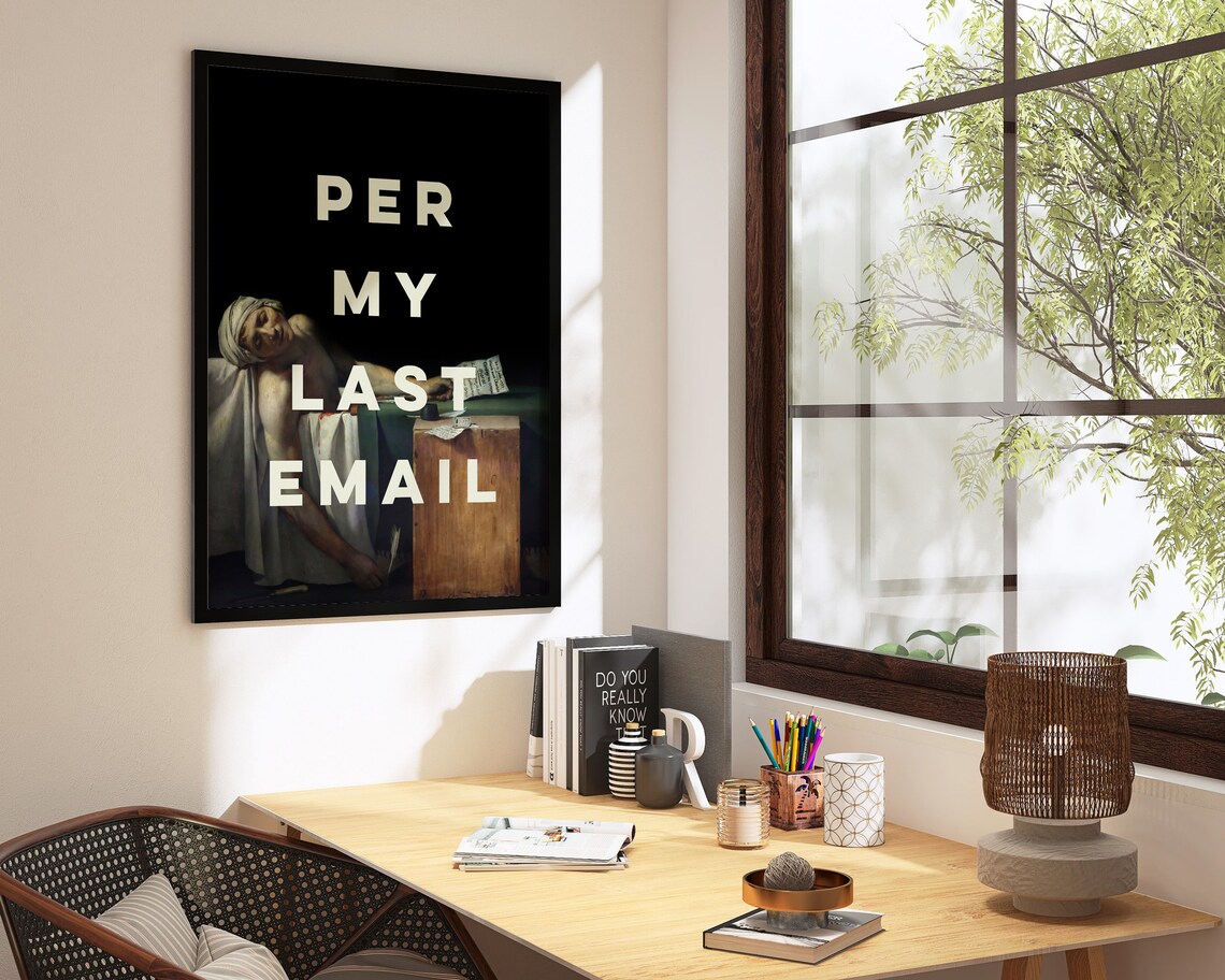 Per My Last Email Funny Quote, Office Decor Art Print - Image 3