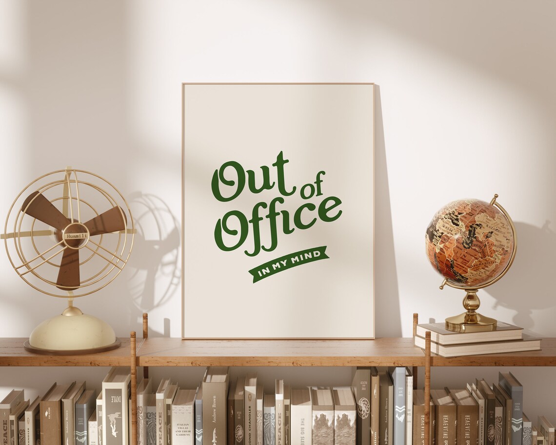 Out Of Office Retro Office Decor Art Print - Image 2
