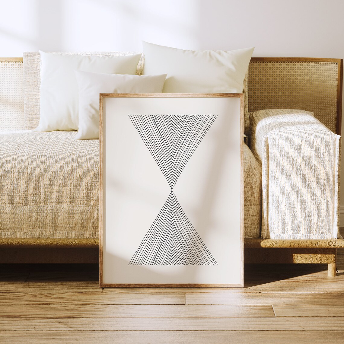 Geometric Triangles Abstract Art Print, Minimalist - Image 3