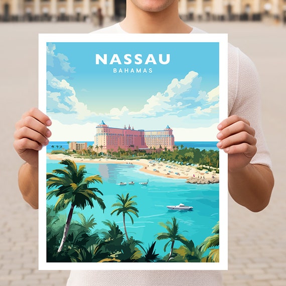 Nassau Bahamas Travel Wall Art Poster Print