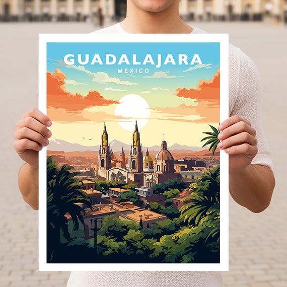 Guadalajara Mexico Jalisco Travel Wall Art Poster Print