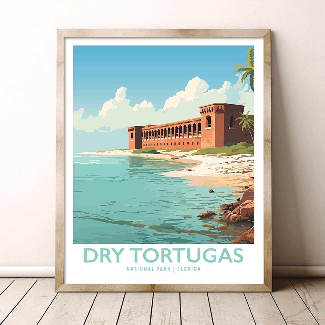Dry Tortugas National Park Florida Fort Jefferson Island Beach Poster