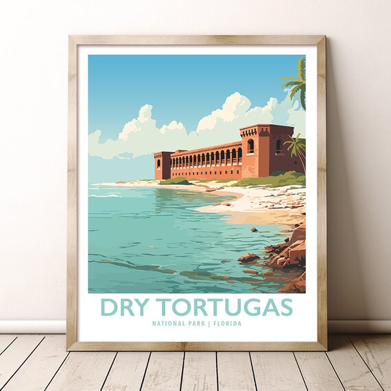 Dry Tortugas National Park Florida Fort Jefferson Island Beach Poster