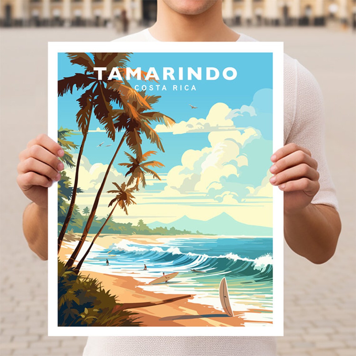 Tamarindo Costa Rica Travel Poster, Latin America