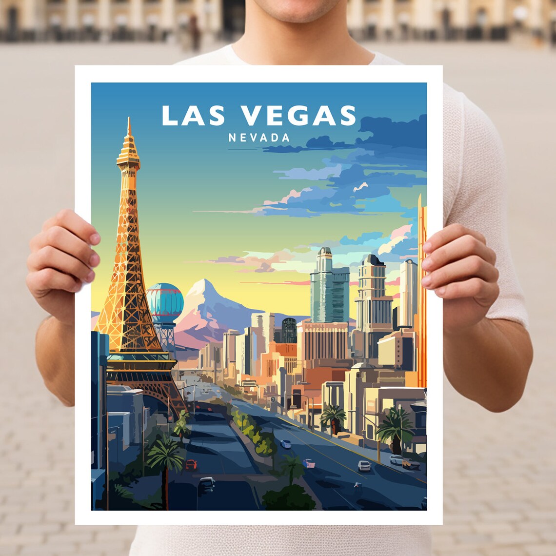 Las Vegas Nevada Travel Poster, City Wall Art