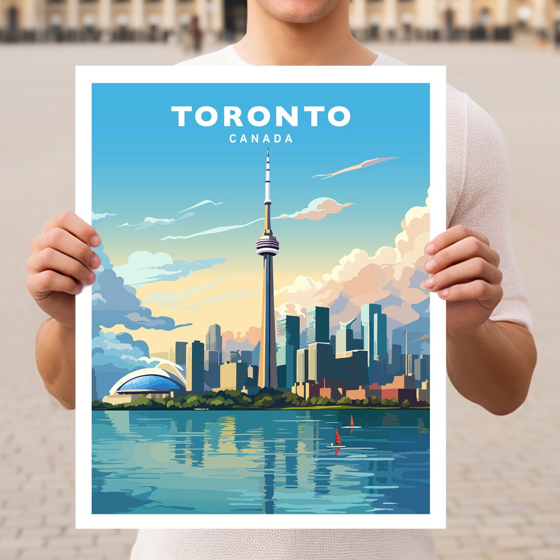 Toronto Canada Travel Poster, Travel Wall Art