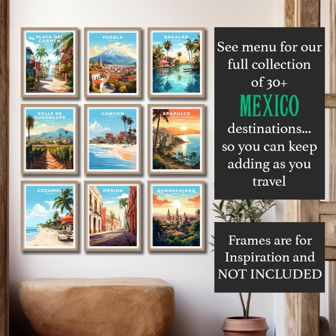 Mexico City Travel Poster, Latin America Art Print - Image 2