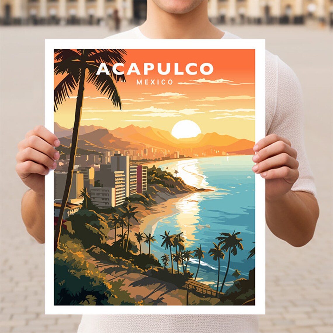 Acapulco Mexico Guerrero Travel Poster Print