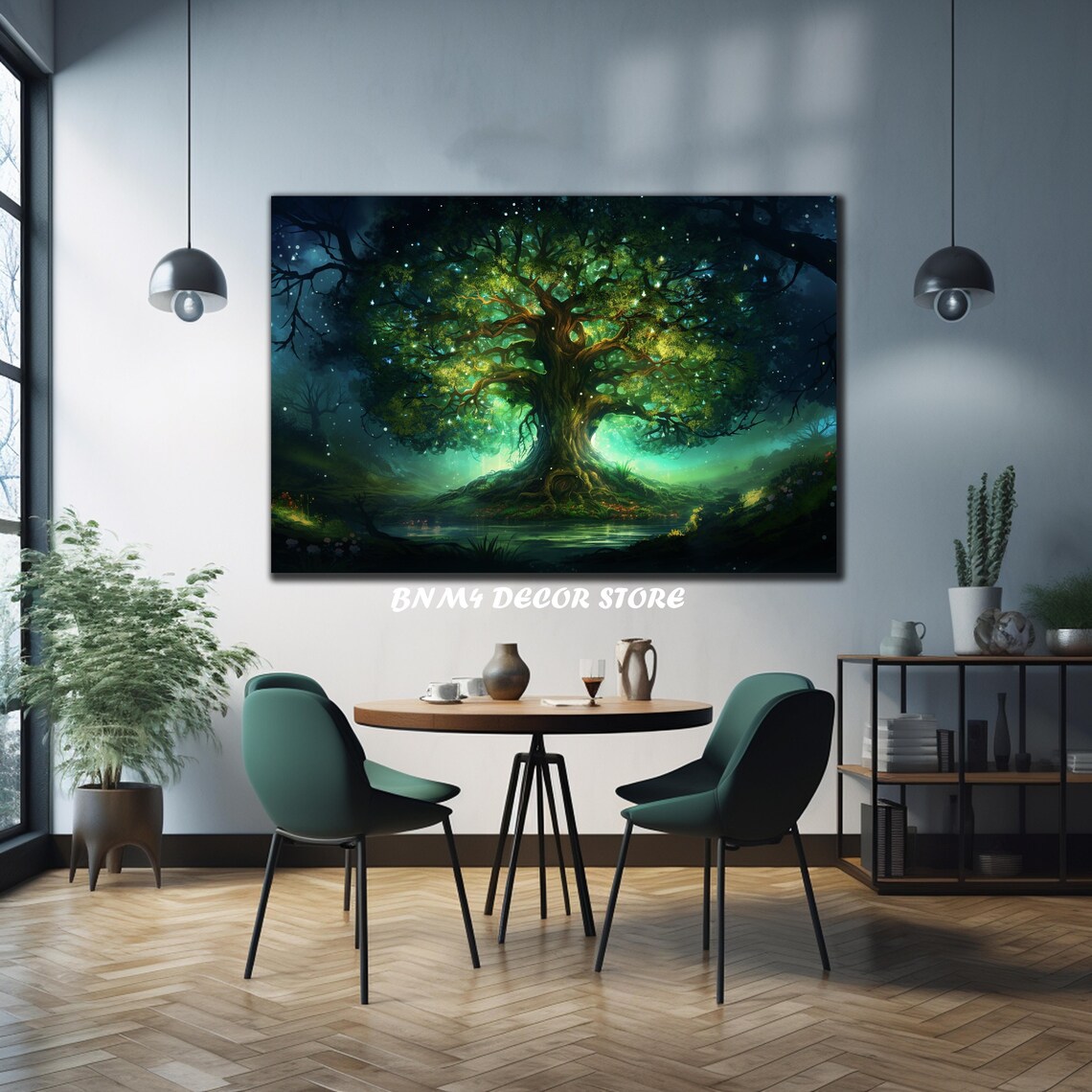Life Of Tree Stained Glass Wall Art Print, Tempered Glass