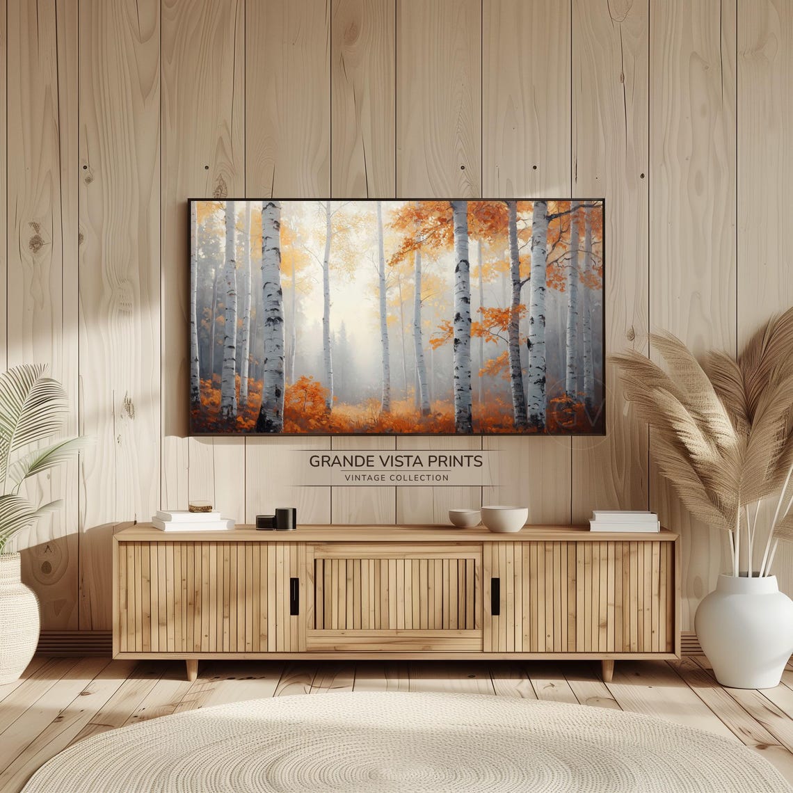 Orange Fall Forest, Autumn Background - Image 2