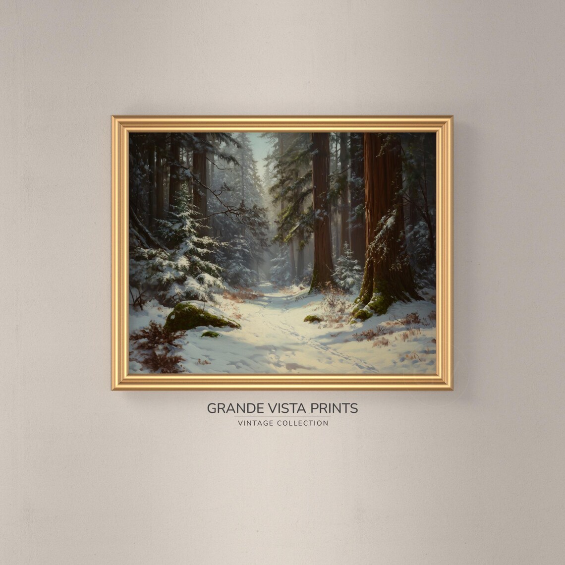 Winter Forest Wall Art Wintertime Forest Forest Scene Wall Art Gv4801 - Image 3