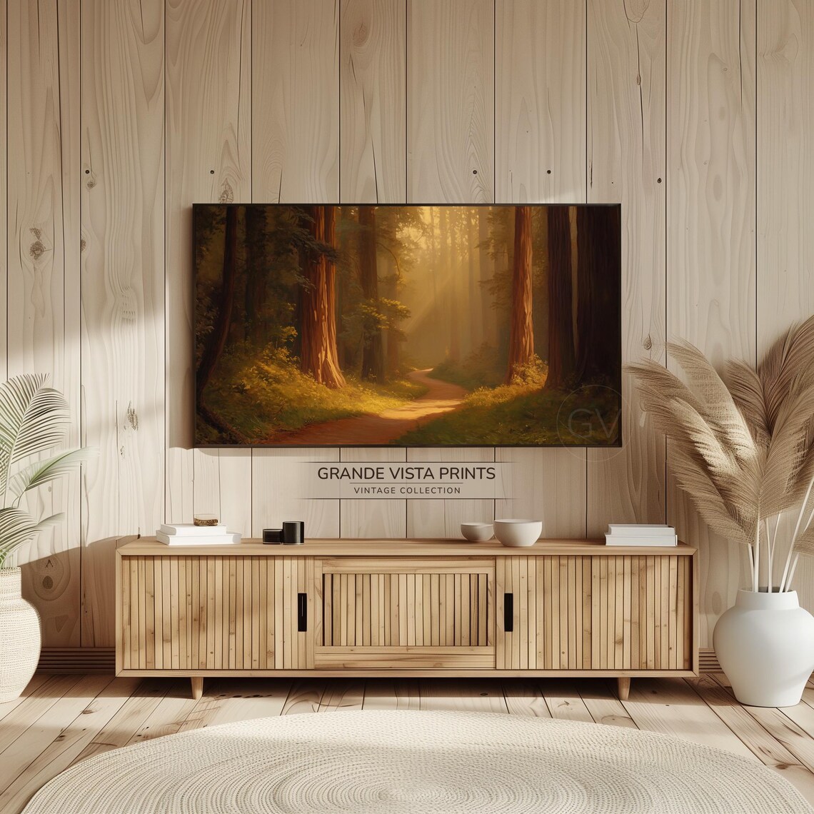 Sunny Forest Frame Tv Artwork Forest Wallpaper Forest Home Decor Gv4922 - Image 2