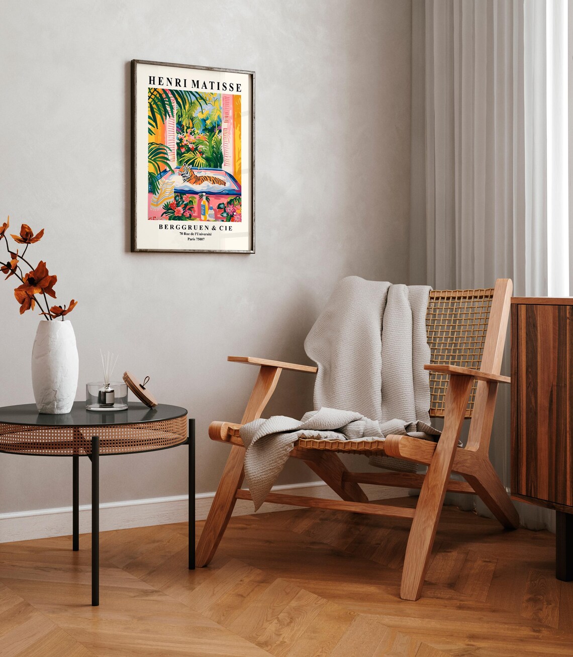 Tiger In Bathtub Funny Poster, Matisse-Inspired Print - Image 2