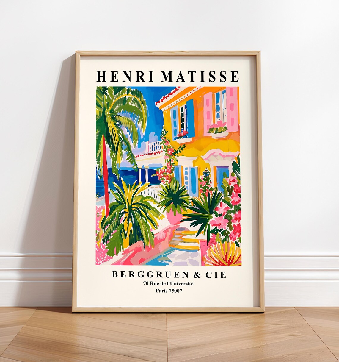 Matisse Villa Architecture Poster, Maximalist Art Print