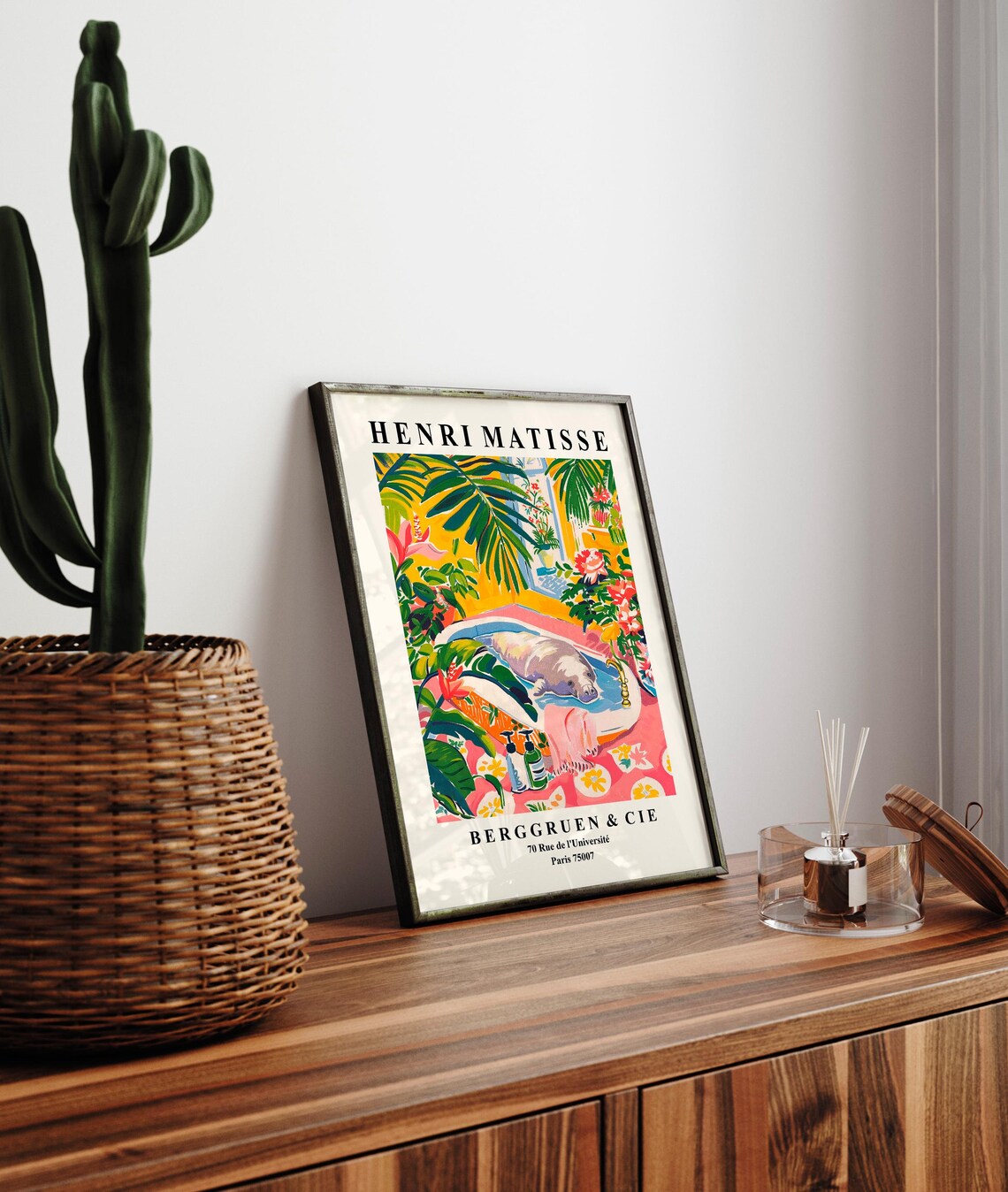 Manatee in Bathtub Art Print, Matisse-Inspired - Image 3