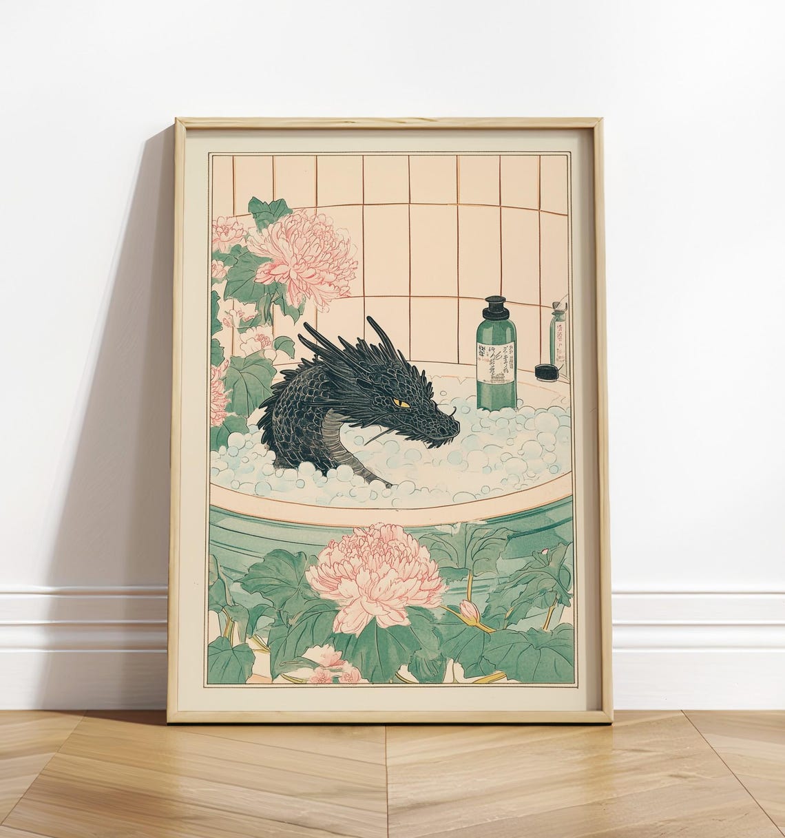 Black Dragon Japanese Ukiyo-e Art Print