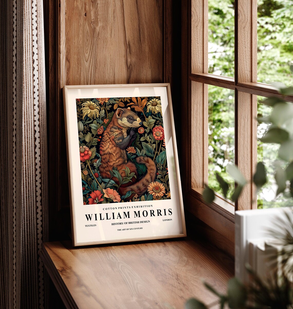 Ferret William Morris Botanical Poster, Mid-Century - Image 5