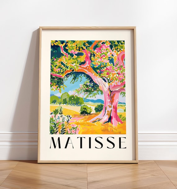 Henri Matisse Print Oak Tree Art Landscape Painting Rustic Decor Forest Painting Nature Art