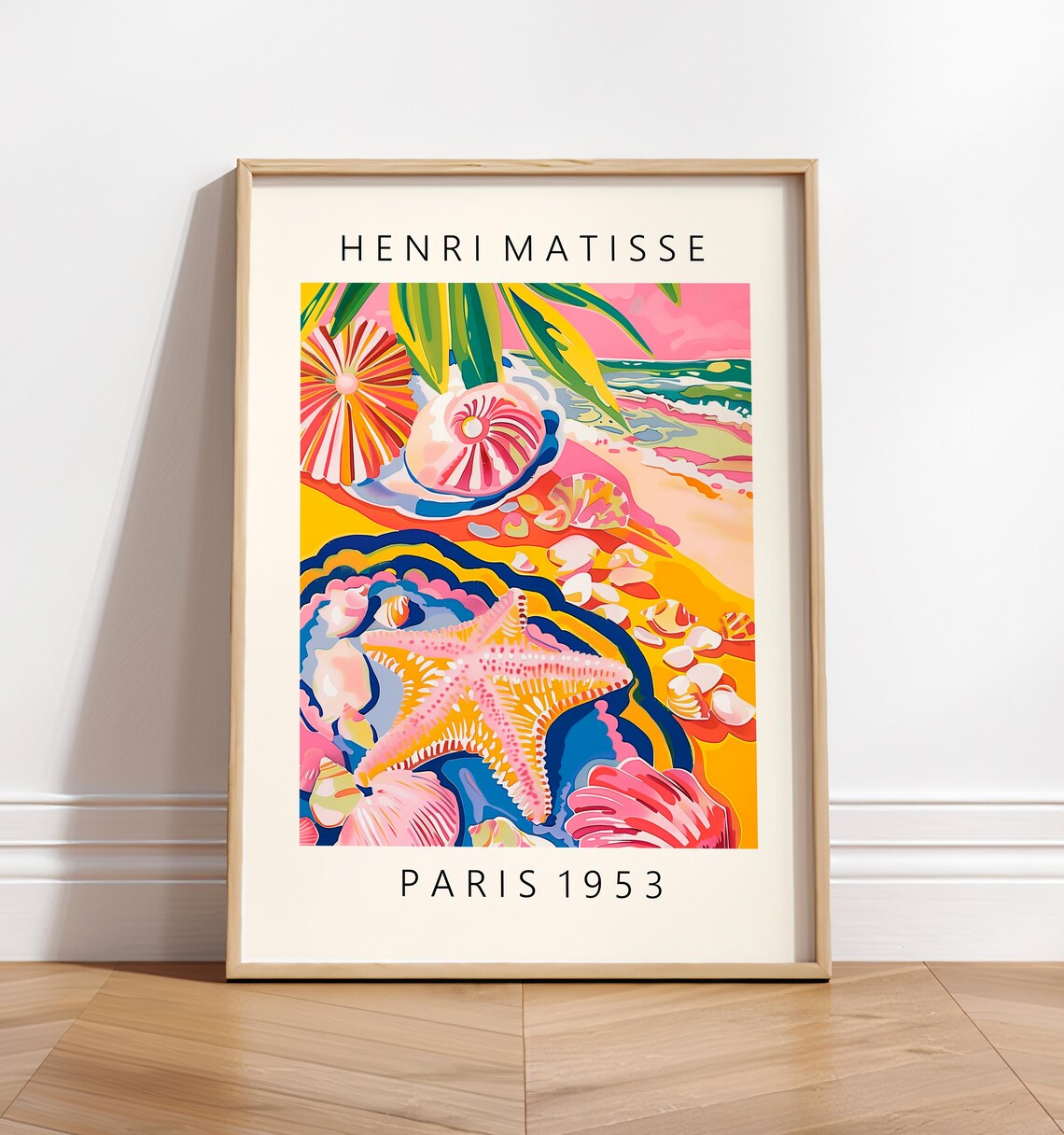 Starfish Beachy Coastal Cowgirl Art Print