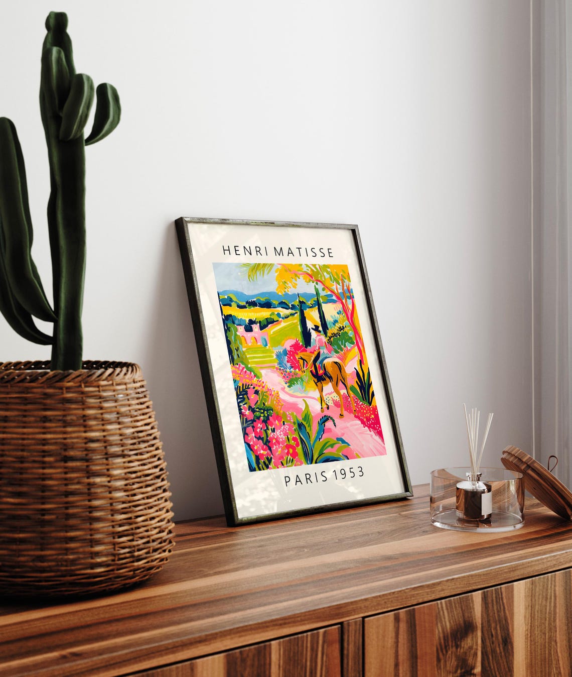 Henri Matisse Style Horse Rider Pink Garden Paris 1953 Poster - Image 4