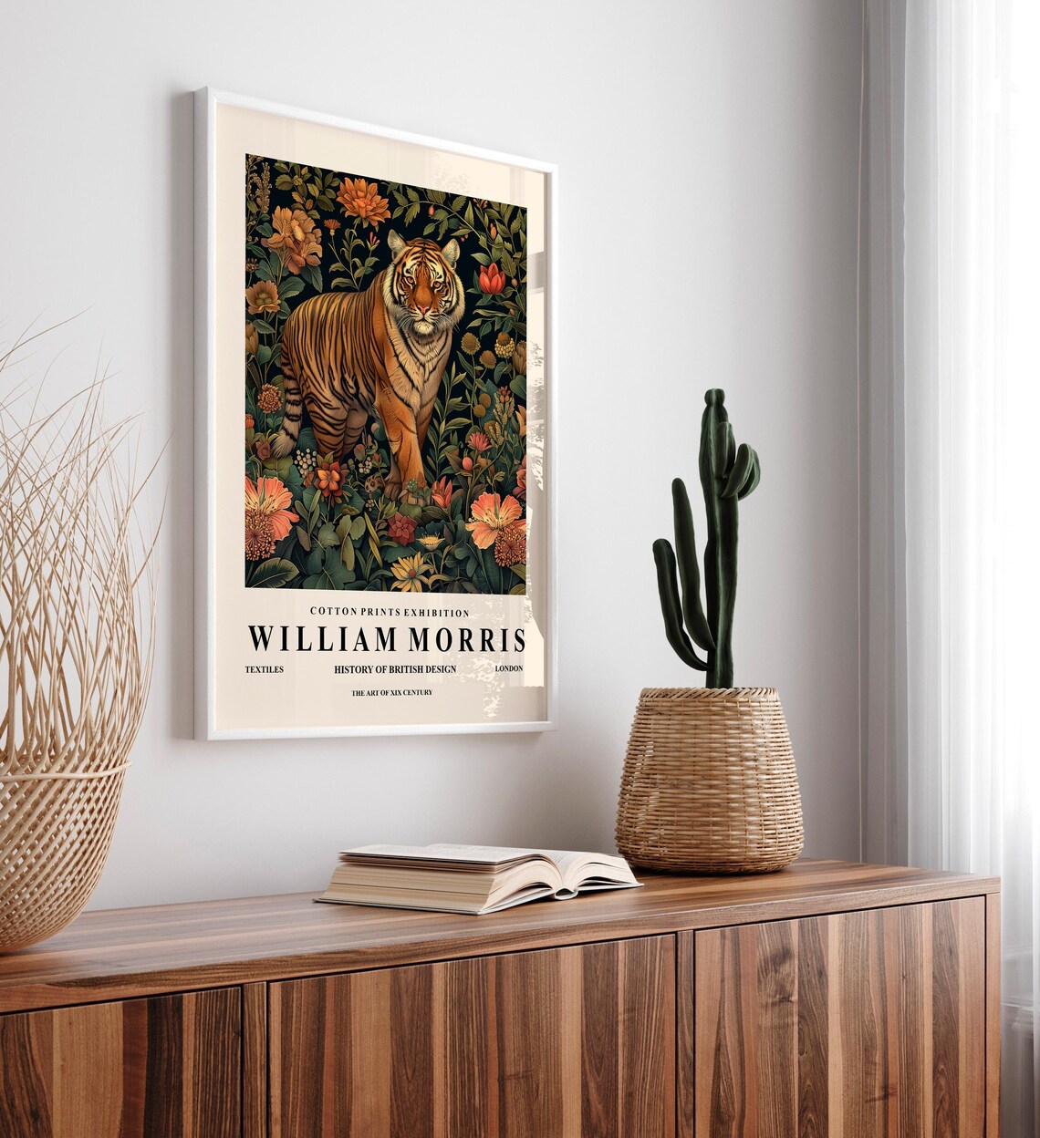 Tiger William Morris Print, Mid-Century Botanical Poster - Image 4