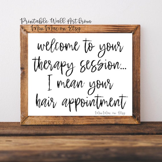 Hair Salon Decor Wall Art Sign, Beauty Stylist Print