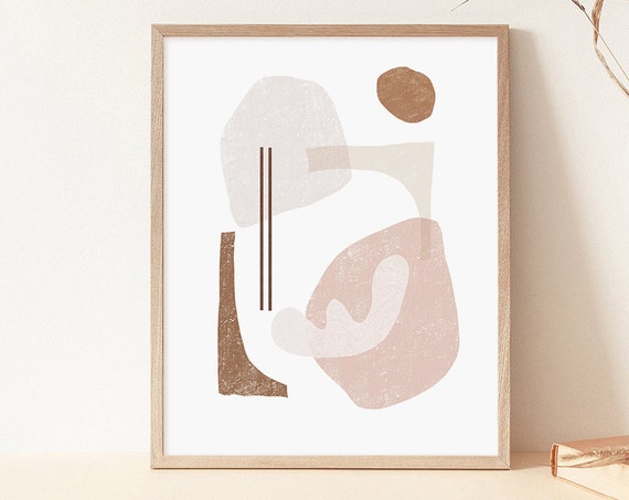 Pastel Painting Art Print Print Neutral Wall Art Boho Decor Abstract Art Print Instant Minimalist Print