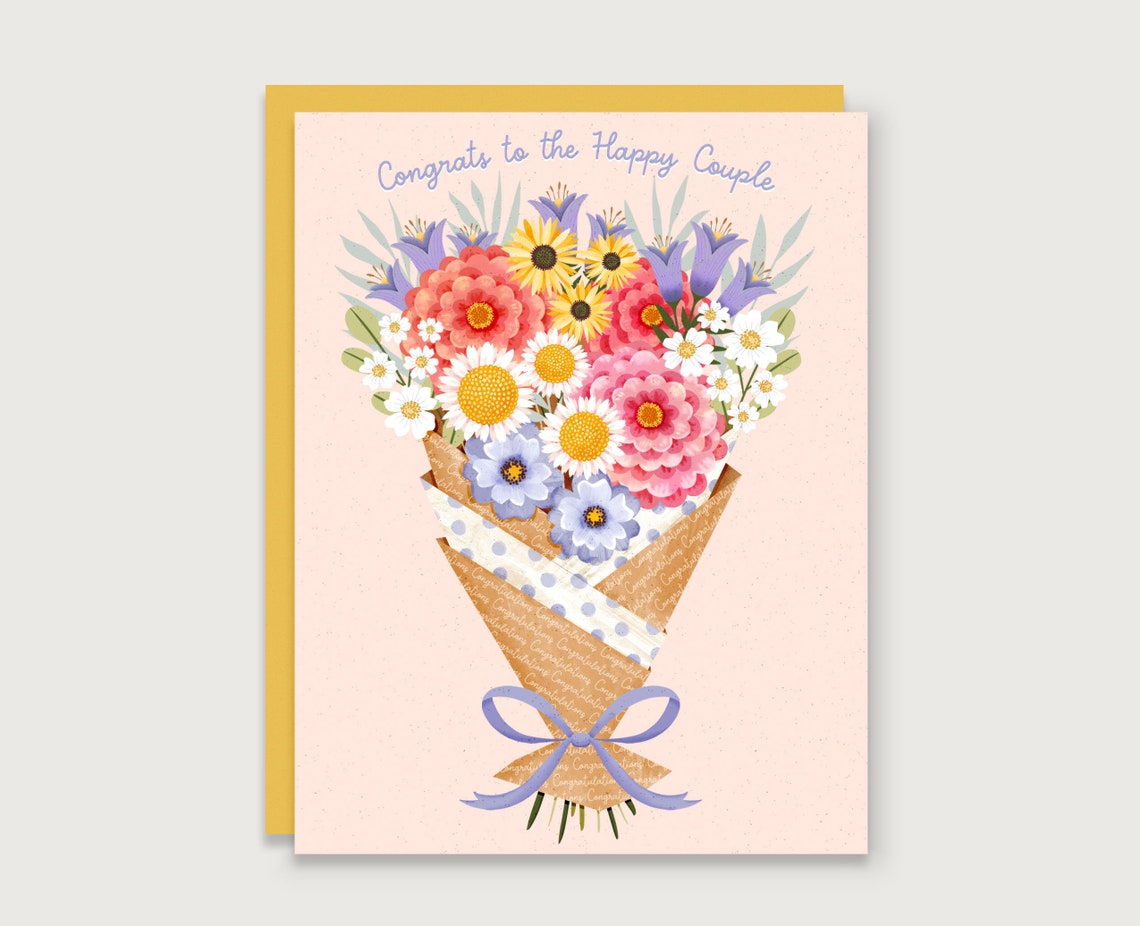Wedding Bouquet Greeting Card Art Print
