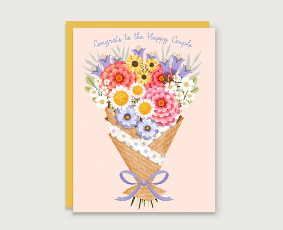 Wedding Bouquet Greeting Card Art Print
