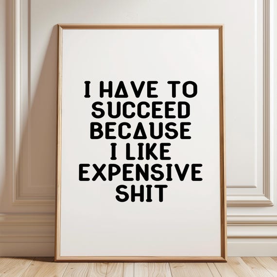 Funny Motivational Wall Art Sassy Office Decor Home Poster Entrepreneur Print Boss Babe Quote