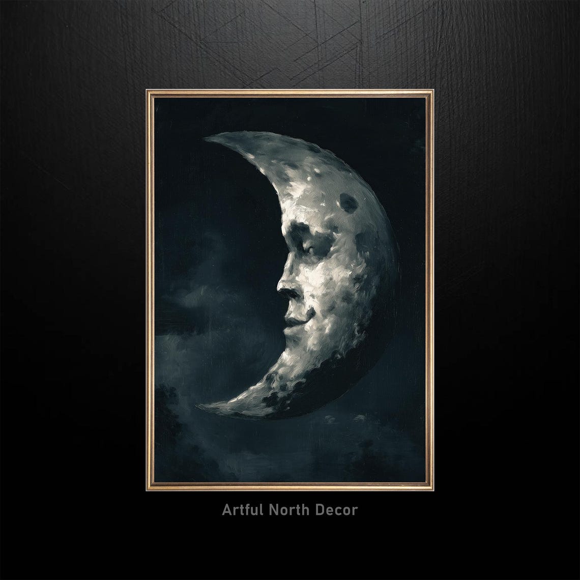 Man In The Moon Print Celestial Wall Art