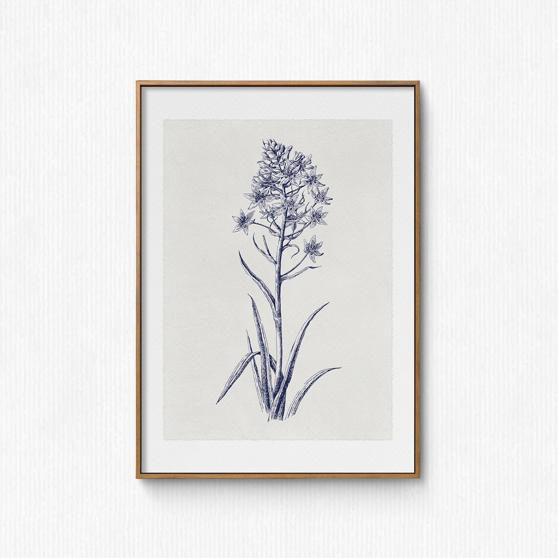 Antique Neutral Flower Sketch Vintage Botanical Art Print