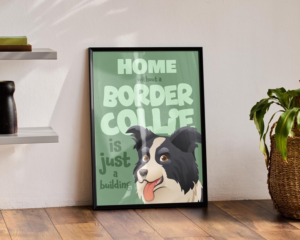 Border Collie Art Print, Cute Dog Lover Gift - Image 4
