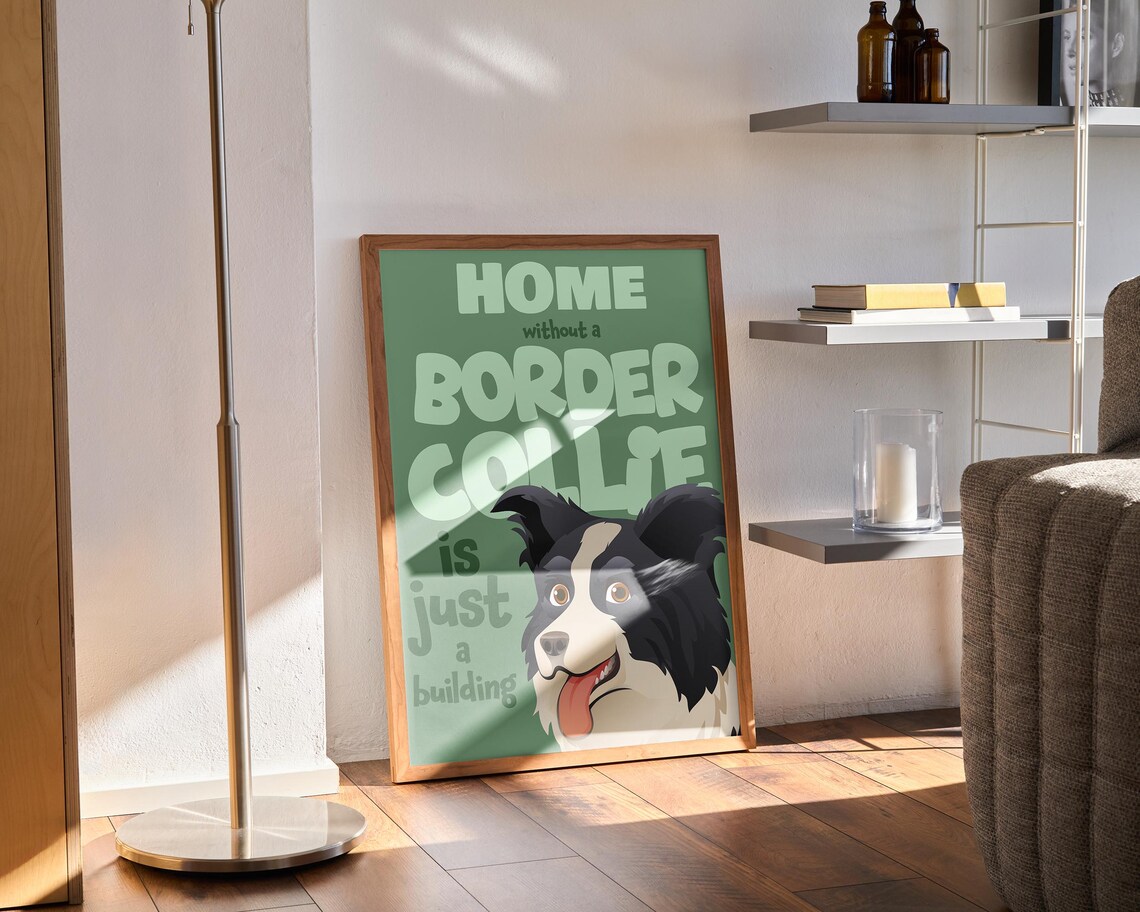 Border Collie Art Print, Cute Dog Lover Gift - Image 3
