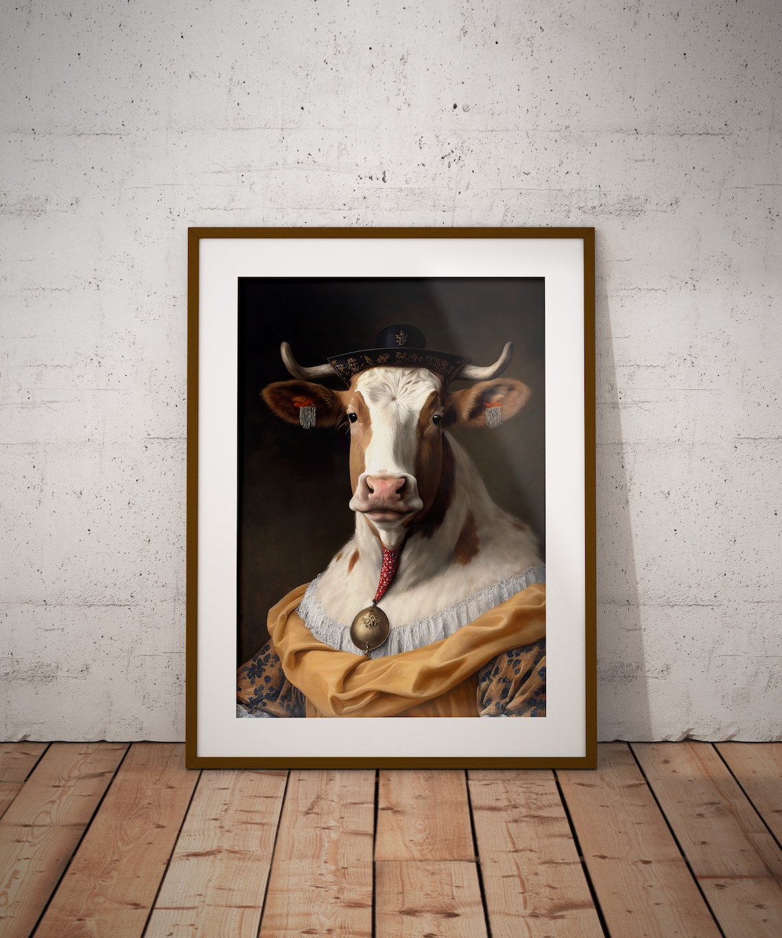 Noble Cow Baroque Style Art Print - Image 2