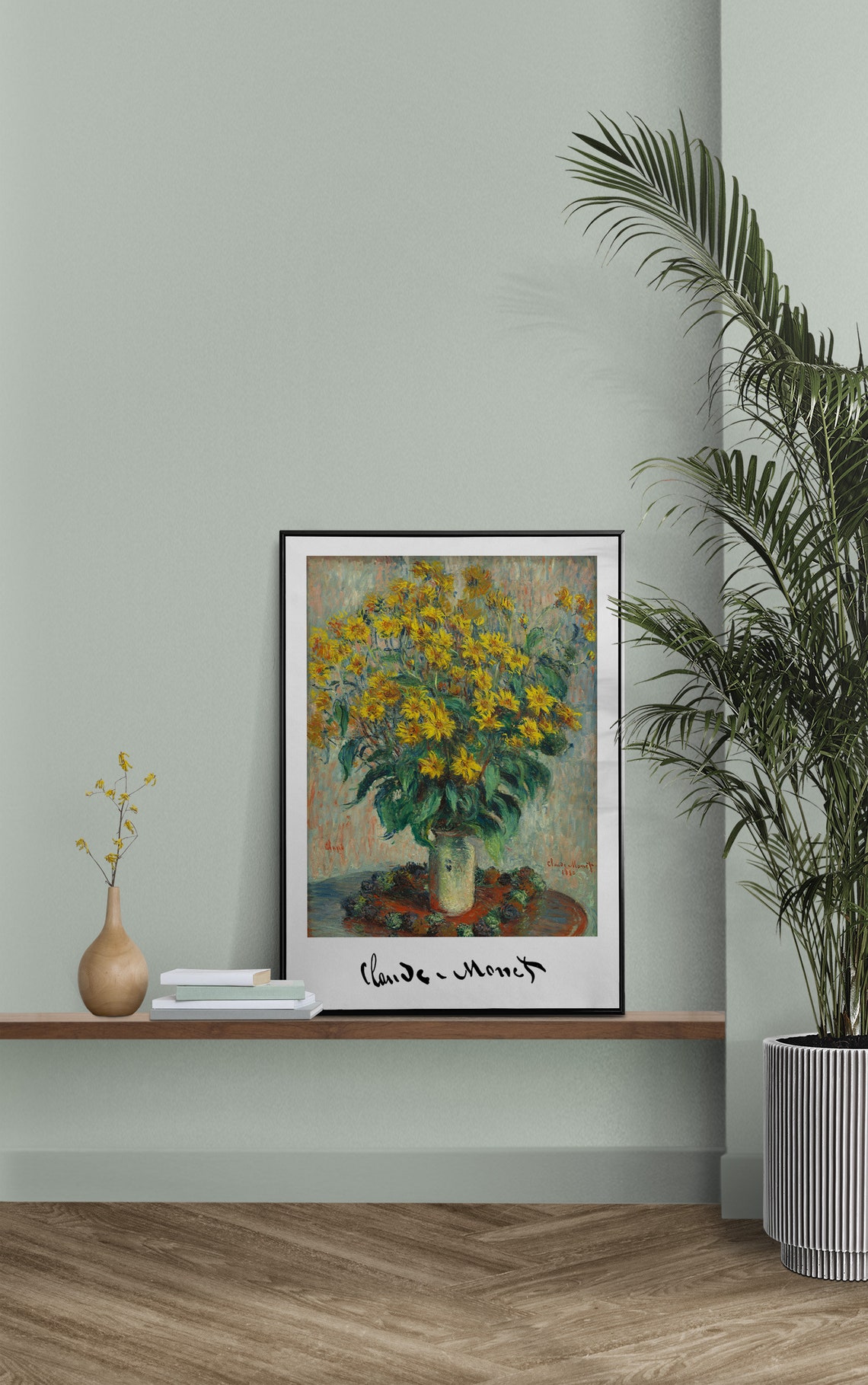 Claude Monet Jerusalem Artichoke Flowers 1880 Artwork Poster - Image 2