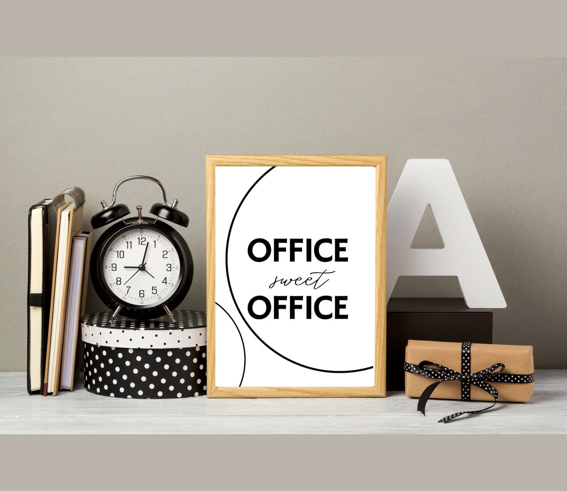 Office Sweet Office Bold Typography Minimalist Office Poster - Image 4