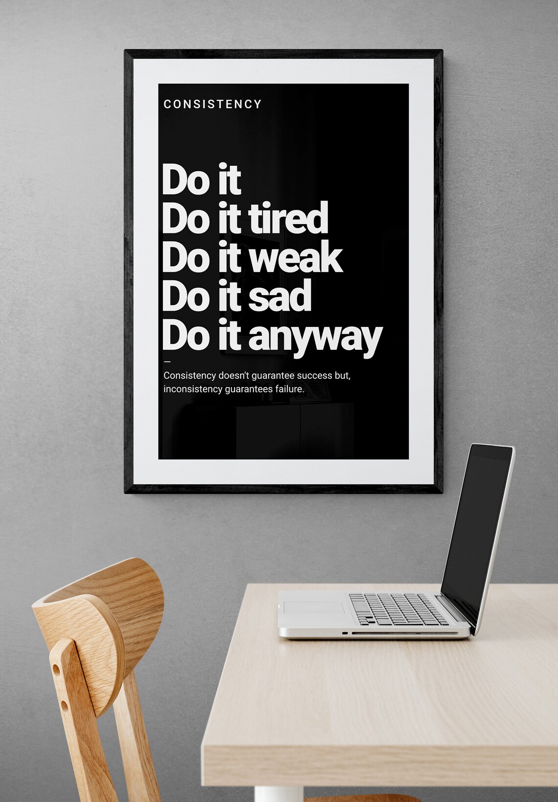 Consistency Goals Seize the Day Motivation Art Print