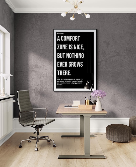 A Comfort Zone Is Nice But Nothing Ever Grows There Black Poster
