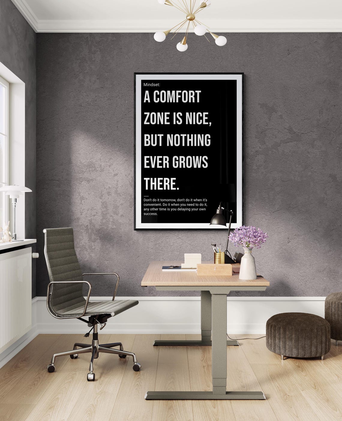 A Comfort Zone Is Nice But Nothing Ever Grows There Black Poster