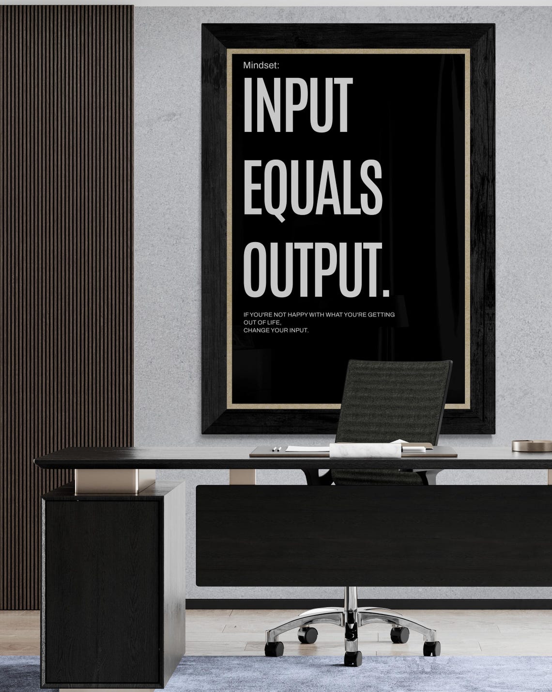 Input Equals Output Change Your Habits Growth Mindset Quote Poster - Image 2
