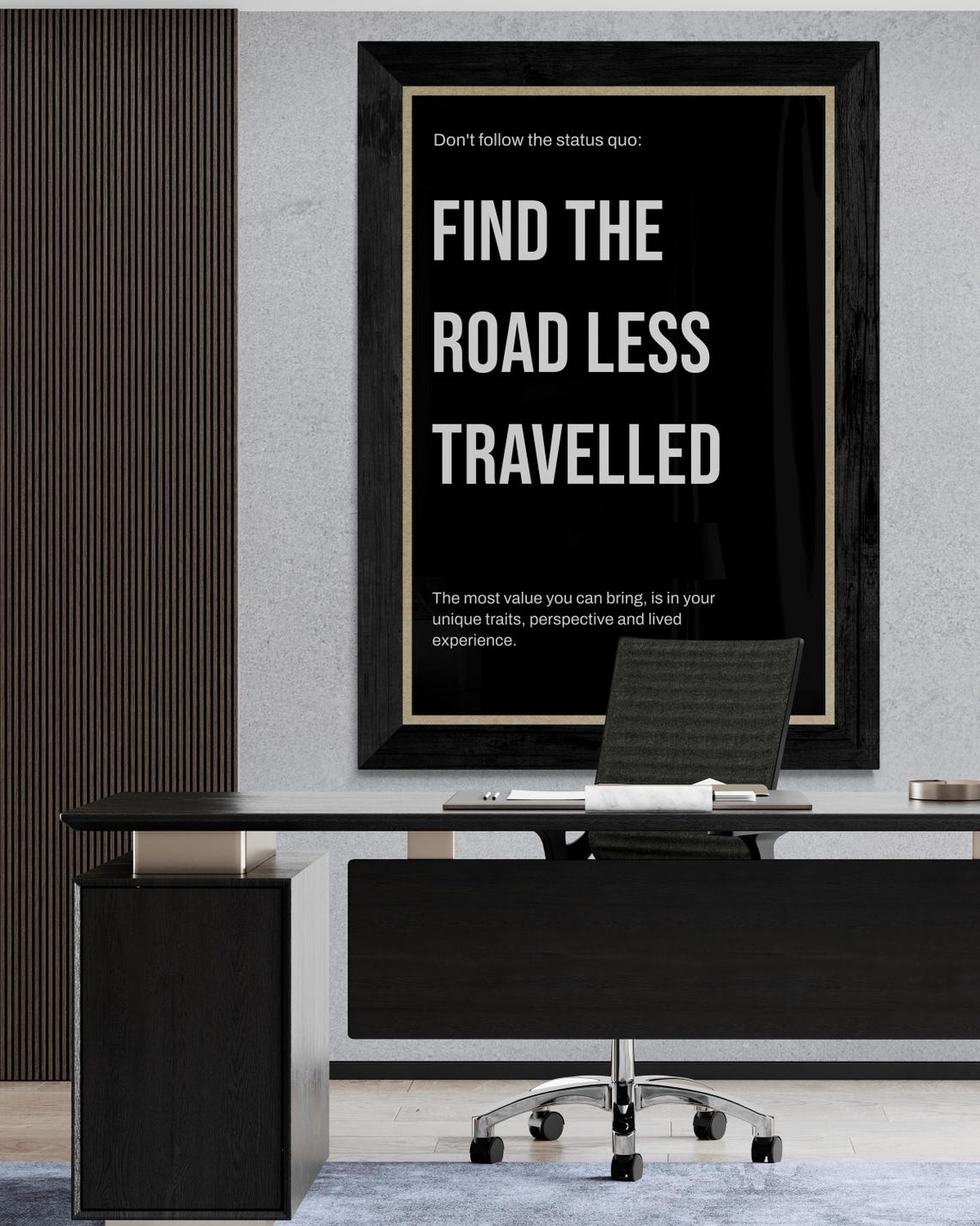Find the Road Less Travelled Originality Motivational Quote Poster - Image 2