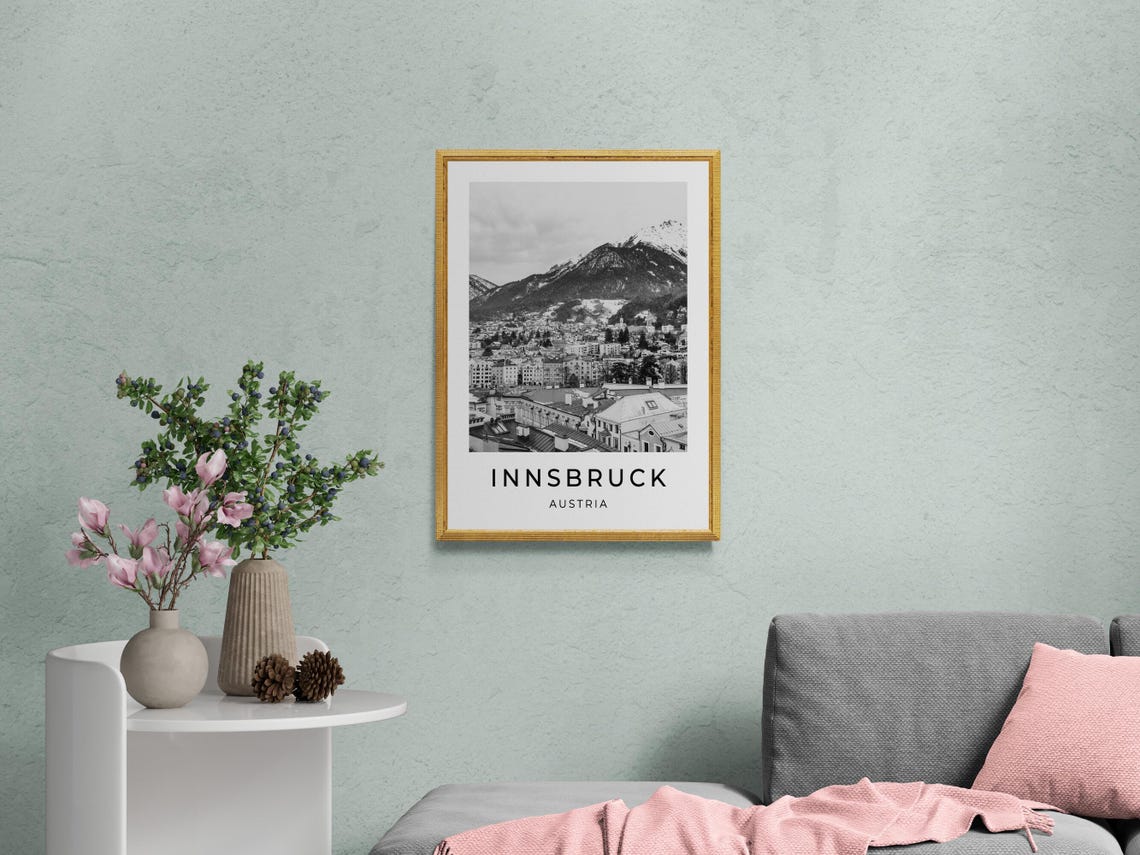 Innsbruck Austria Alpine Old Town Mountain Backdrop Travel Poster - Image 2