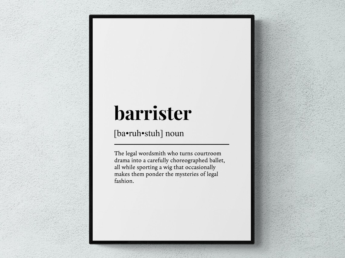 Barrister Funny Definition Job Gift Art Print