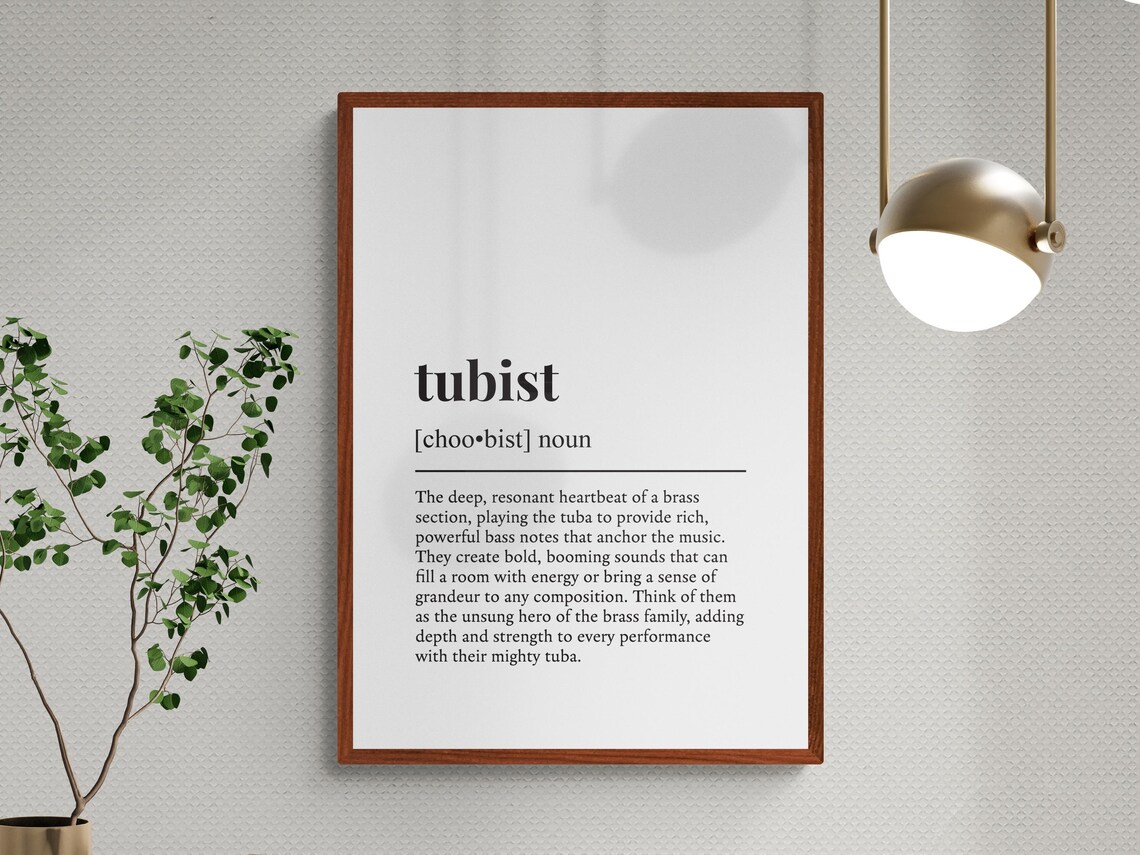 Tubist Funny Definition Hobby Gift Wall Art Print - Image 3