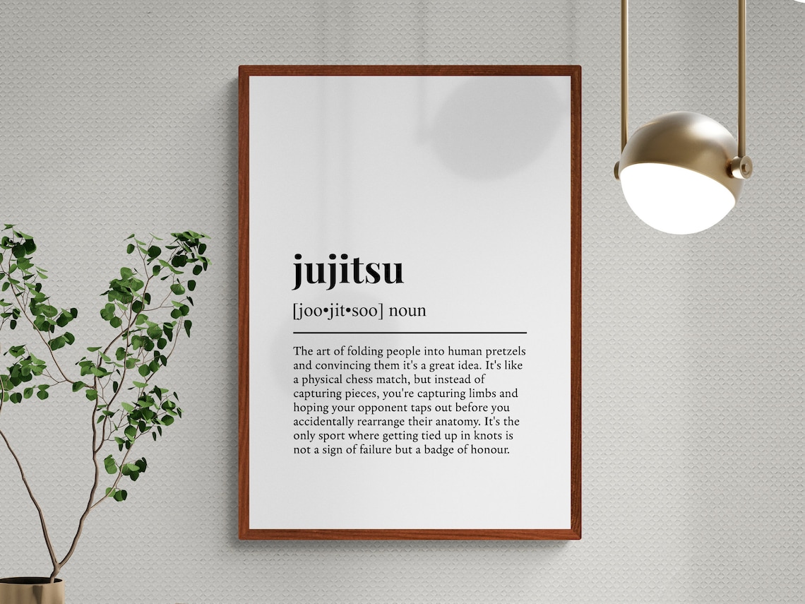 Jujitsu Funny Definition, Humor Sports Art Print - Image 3