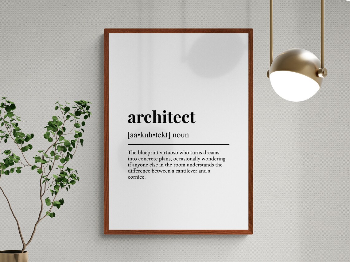 Architect Funny Definition Art Print, Office Humor - Image 3
